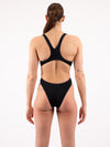 COSTUME DONNA AKRON ITALIA NUOTO PISCINA BICOLOR VIOLA NERO