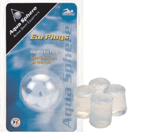 TAPPI ORECCHIE AQUA SPHERE EAR PLUGS TAPPA ORECCHIE SILICONE TRASPARENTI
