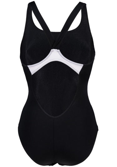 COSTUME ARENA DONNA COSTUMI NUOTO INTERO PISCINA BIG LOGO NERO