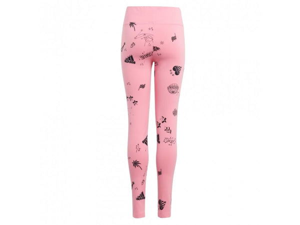 LEGGINGS BIMBA ADIDAS PANTALONE BAMBINA JUNIOR INFANT ROSA