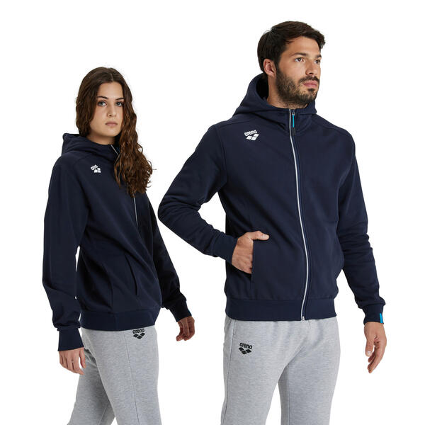 FELPA ARENA TUTA UNISEX TRAINING ZIP E CAPPUCCIO BLU PANEL UNISEX