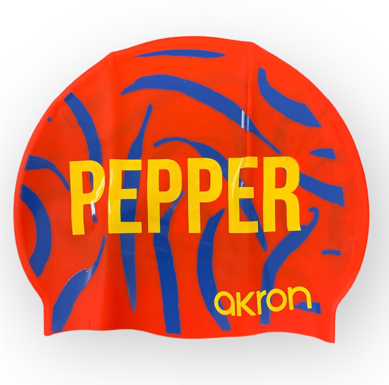 CUFFIA PISCINA AKRON SILICONE SWIM CAP BE WATER CUFFIE NUOTO PEPPER