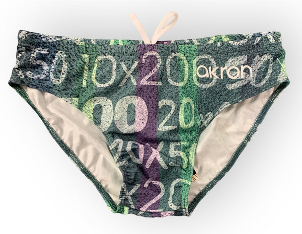COSTUME AKRON ITALIA UOMO SLIP NUOTO PISCINA GREEN