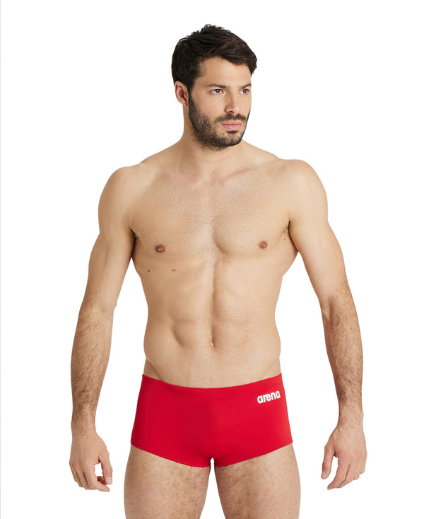 COSTUME ARENA UOMO SLIP ALTO NUOTO PISCINA SOLID LOW WAIST SHORT TRUNK ROSSO
