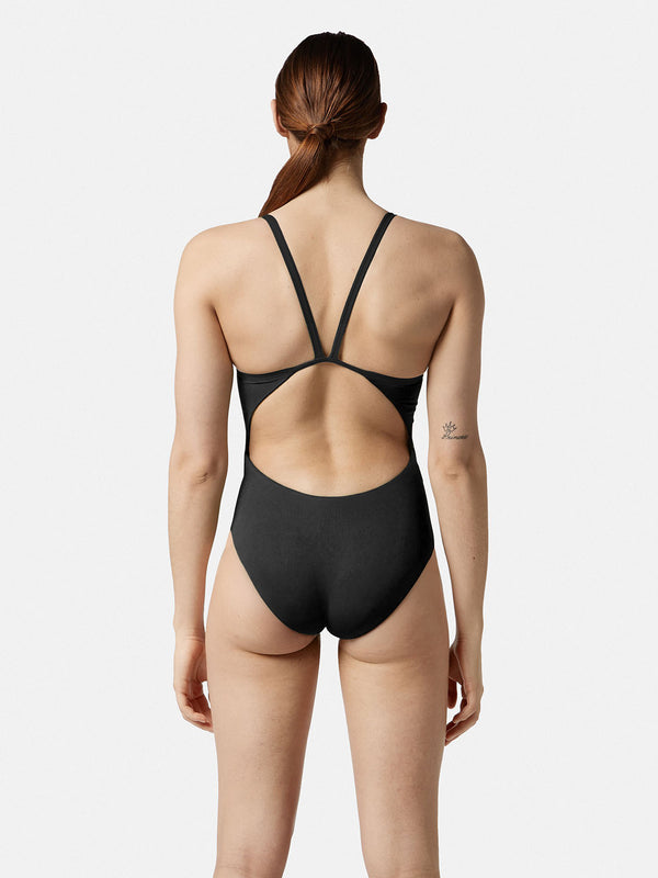 COSTUME DONNA AKRON ITALIA NUOTO PISCINA SPALLINA STRETTA AZZURRO