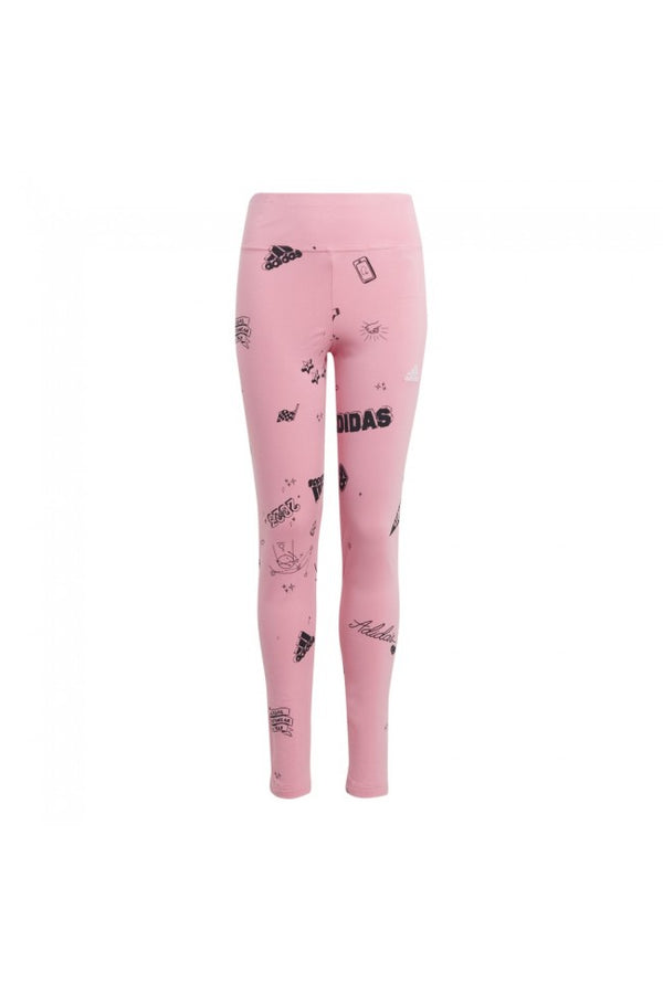 LEGGINGS BIMBA ADIDAS PANTALONE BAMBINA JUNIOR INFANT ROSA