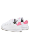 SCARPE BIMBO BIMBA ADIDAS ADVANTAGE CHILDREN CON STRAPPI BIANCO ROSA