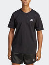 T-SHIRT ADIDAS UOMO MAGLIA TRAINING FITNESS SPORT COTONE NERA