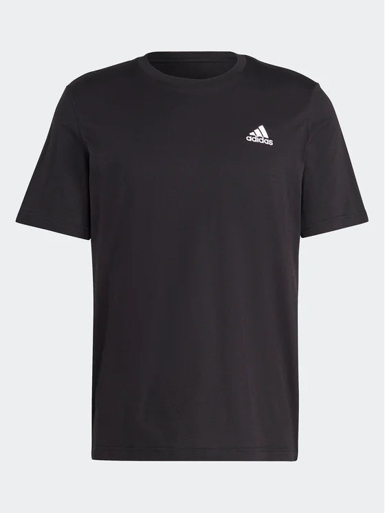 T-SHIRT ADIDAS UOMO MAGLIA TRAINING FITNESS SPORT COTONE NERA