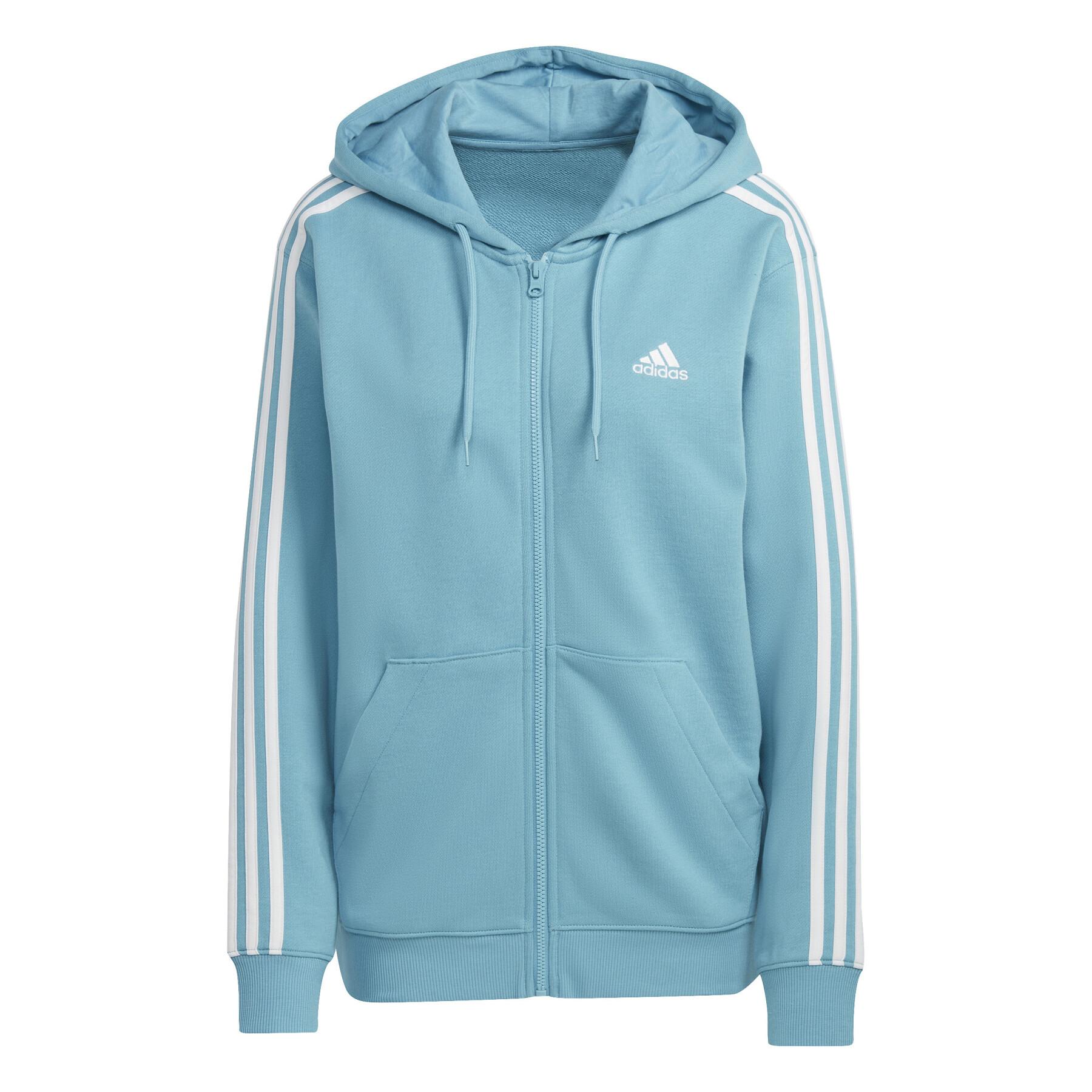 FELPA CON CAPPUCCIO DA DONNA ADIDAS ESSENTIALS 3-STRIPES FRENCH TERRY