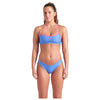 COSTUME BIKINI ARENA 2 PEZZI A FASCIA DONNA PISCINA NUOTO AZZURRO MONOGRAM