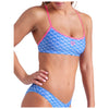 COSTUME BIKINI ARENA 2 PEZZI A FASCIA DONNA PISCINA NUOTO AZZURRO MONOGRAM