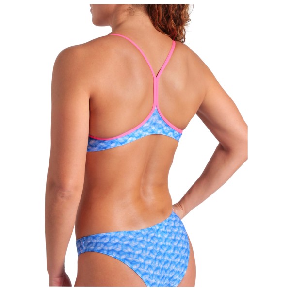 COSTUME BIKINI ARENA 2 PEZZI A FASCIA DONNA PISCINA NUOTO AZZURRO MONOGRAM