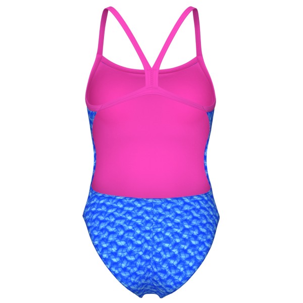 COSTUME ARENA DONNA PISCINA INTERO MONOGRAM SPALLINA STRETTA AZZURRO