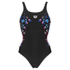 COSTUME NUOTO ARENA DONNA INTERO PISCINA NUOTO LUCENT BACK ONE PIECE NERO