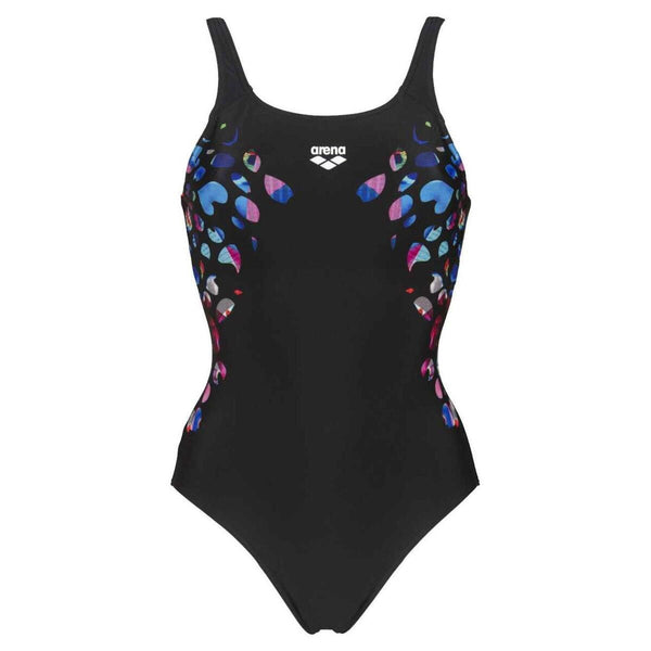 COSTUME NUOTO ARENA DONNA INTERO PISCINA NUOTO LUCENT BACK ONE PIECE NERO