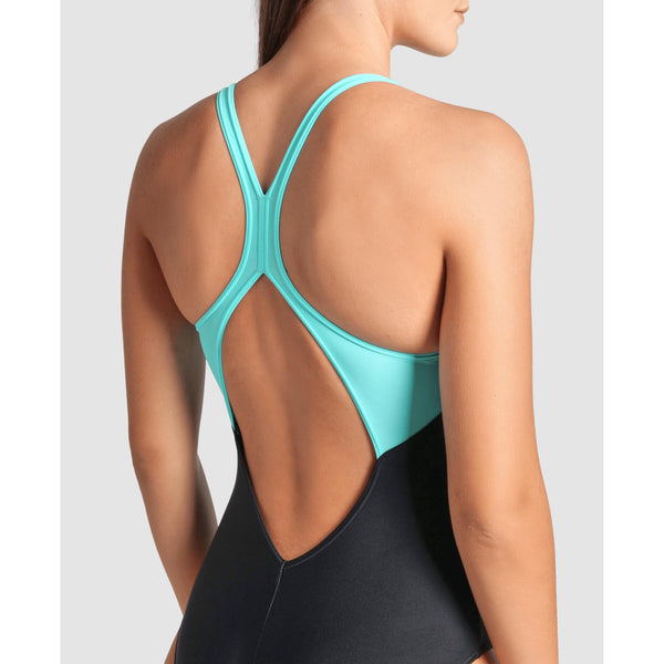 COSTUME ARENA DONNA PISCINA INTERO KIKKO SWIMSUIT NUOTO MARE NERO CELESTE