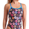 COSTUME ARENA DONNA PISCINA INTERO SPALLINA STRETTA DONUTS CHALLENGE