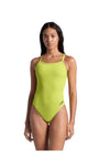 COSTUME ARENA DONNA INTERO PISCINA SWIMSUIT CHALLENGE SOLID SPALLINA STRETTA LIME