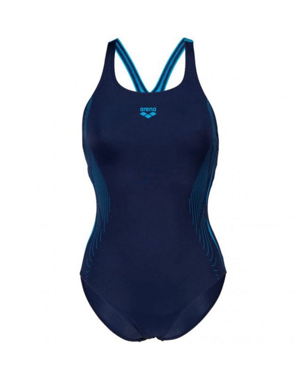 COSTUME NUOTO ARENA DONNA INTERO PISCINA NUOTO BLU SWIM PRO BACK GRAPHIC