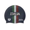 CUFFIA ARENA ITALIA FIN PISCINA SILICONE SWIM CAP CUFFIE NUOTO BLU ITALY