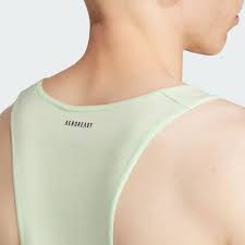 CANOTTA ADIDAS SMANICATO UOMO MAN MAGLIA GINNASTICA PALESTRA LIME