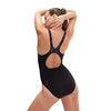 COSTUME DONNA PISCINA SPEEDO NUOTO INTERO BLACK HYPERBOOM NERO BLU