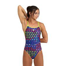 COSTUME ARENA DONNA INTERO PISCINA SOLID SPALLINA STRETTA MULTICOLOR