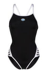 COSTUME ARENA DONNA PISCINA INTERO ICON VINTAGE NUOTO NERO