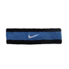 FASCIA FRONTE NIKE HEADBAND SPUGNA DRY FIT SWOOSH FASCETTA FASCE TESTA BLU