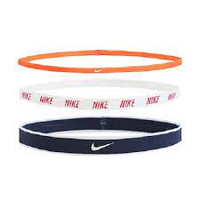 FASCE PER CAPELLI NIKE USA KIT 3 PEZZI ELASTICI ARANCIONE BIANCO BLU FASCETTE