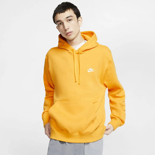 FELPA NIKE UOMO CON CAPPUCCIO SPORTSWEAR CLUB FLEECE GIALLA