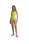 COSTUME ARENA DONNA INTERO PISCINA SWIMSUIT CHALLENGE SOLID SPALLINA STRETTA LIME