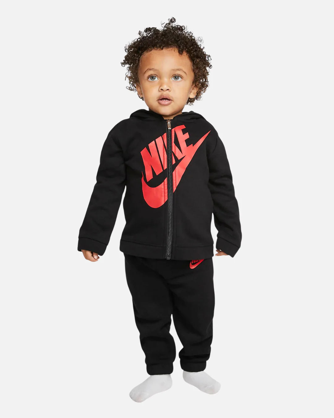 TUTA BIMBO BIMBA NIKE JUNIOR FELPA PANTALONE ROSSO NERO