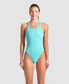 COSTUME ARENA DONNA INTERO PISCINA SOLID NUOTO TURCHESE