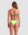 COSTUME BIKINI ARENA 2 PEZZI SLIP E TOP A FASCIA ICONS DONNA PISCINA NUOTO GIALLO FLUO
