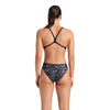 COSTUME ARENA DONNA PISCINA INTERO SPALLINA STRETTA ESCAPE CHALLENGE NERO GRIGIO BIANCO