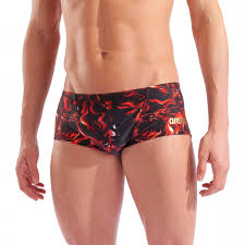 COSTUME ARENA UOMO ALTO TRUNK NUOTO PISCINA SWIM LOW WAIST RED