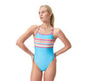 COSTUME DONNA PISCINA SPEEDO INTERO SPALLINA STRETTA SWIM SUIT DIGITAL VBACK