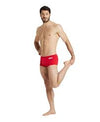 COSTUME ARENA UOMO SLIP ALTO NUOTO PISCINA SOLID LOW WAIST SHORT TRUNK ROSSO