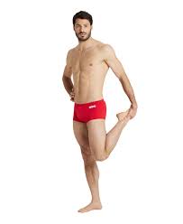 COSTUME ARENA UOMO SLIP ALTO NUOTO PISCINA SOLID LOW WAIST SHORT TRUNK ROSSO