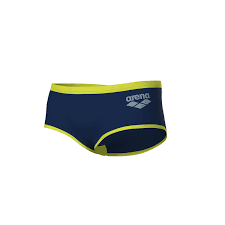 COSTUME ARENA UOMO ALTO TRUNK NUOTO PISCINA SWIM BIG LOGO BLU GIALLO