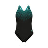 COSTUME ARENA DONNA PISCINA INTERO KIKKO SWIMSUIT NUOTO MARE NERO CELESTE