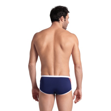 COSTUME ARENA UOMO ALTO NUOTO PISCINA SWIM BRIEFS ICONS TRUNK BLU ROSSO