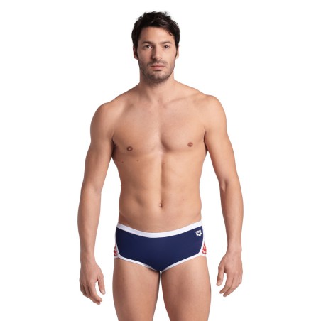 COSTUME ARENA UOMO ALTO NUOTO PISCINA SWIM BRIEFS ICONS TRUNK BLU ROSSO