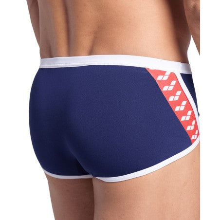 COSTUME ARENA UOMO ALTO NUOTO PISCINA SWIM BRIEFS ICONS TRUNK BLU ROSSO