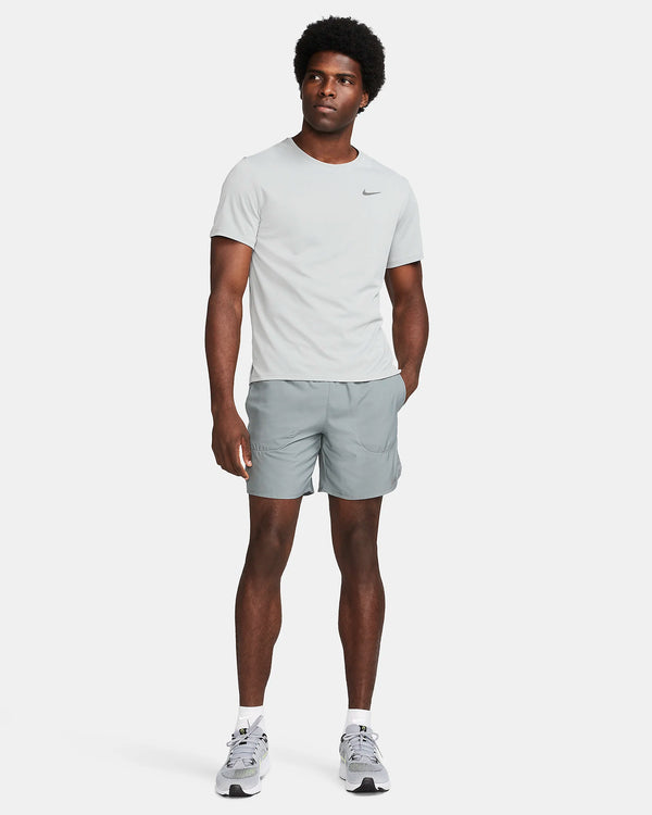 T SHIRT NIKE DRY-FIT RUN MAGLIA UOMO MAN TEE RUNNING GRIGIA