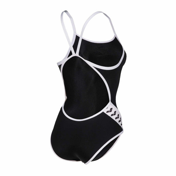 COSTUME ARENA DONNA PISCINA INTERO ICON VINTAGE NUOTO NERO