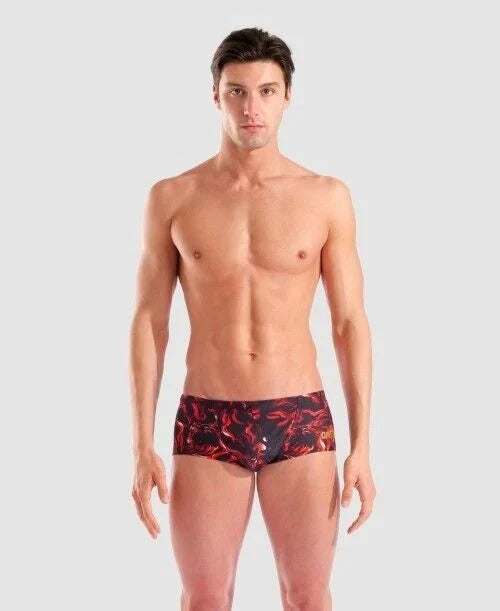 COSTUME ARENA UOMO ALTO TRUNK NUOTO PISCINA SWIM LOW WAIST RED