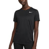 T SHIRT DONNA NIKE DRI-FIT SWOOSH RUN MAGLIA WOMAN RUNNING TEE NERA